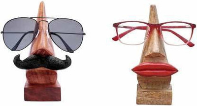 Voody 0 Compartments Wooden Spectacles Stand(Brown)
