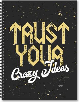 ESCAPER Trust Your Ideas Designer Register A4 Size | Spiral Notebook Ruled a4 | a4 Size Notebook | Register Book | Motivational Notebooks | Quotes Notebook A4 Notebook Ruled 160 Pages
