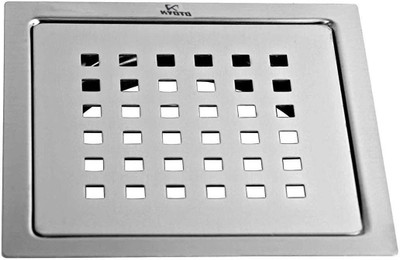 KYOTO Floor Stainless Steel Push Down Strainer(14 cm Set of 1)