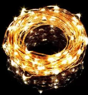jivith Copper String LED light 10 MTR 100 LED USB Operated Decorative Lights 393.7 inch Yellow Rice Lights (Pack of 1) Light Electronic Hobby Kit