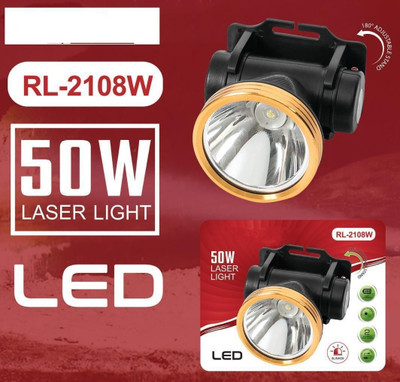 HASRU RL-2108 W HEAD LIGHT 5 hrs Torch Emergency Light(Black)