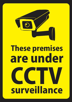 KREEPO WARNING These premises are under cctv surveillance Emergency Sign