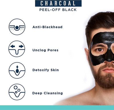Libline Charcoal Blackhead & Whitehead Remover Peel Off Mask(130 ml)