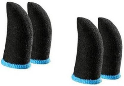 P R Production Controller Finger Cots Pubg Anti-Slip Thumb Sleeve-Proof (Pack of 4)  Gaming Accessory Kit(Black, For iOS, Android)