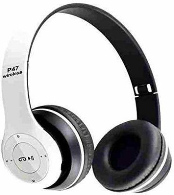 IMMUTABLE 785 _BT_P47 BLUETOOTH HEADPHONE_P47 Bluetooth Headset Bluetooth(White, On the Ear)