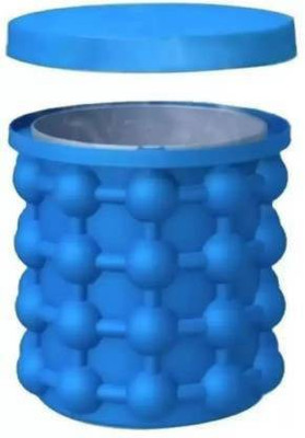 Risoon 1 L Silicone Ice Cube Silicon Bucket Ice Bucket(Blue)