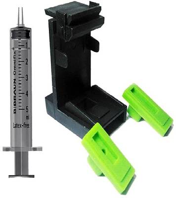 Ang Ink Suction Tool Kit For Cartridge & Nozzle Cleaning For Use With HP 678, 803, 680, 802, 21, 22, 56, 57, 818, 901, 702, 703, 860, 861 & Canon 830, 831, 740, 741, 89, 99, 40, 41 With Free Syringe Black Ink Cartridge