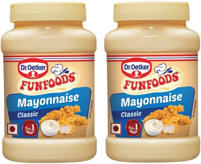 FUNFOODS by Dr. Oetker Mayonnaise Classic 245 Gram pack of 2 490 g(Pack of 2)