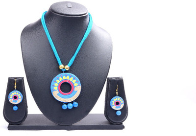 rayie collection Terracotta Multicolor Jewellery Set(Pack of 1)