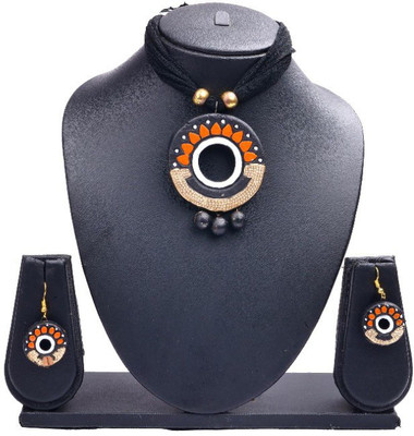 rayie collection Terracotta Multicolor Jewellery Set(Pack of 1)