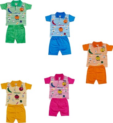 SVS Clothings Baby Boys & Baby Girls Casual T-shirt Shorts(Multi)