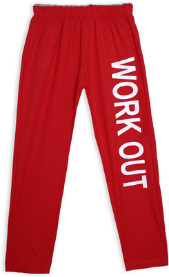 Mysweetangel Relaxed Boys & Girls Red Trousers