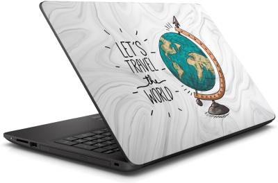 Paveetra Lets Travel in World Design Laptop Sticker SKINAP432 Premium Vinyl Laptop Decal 15.6
