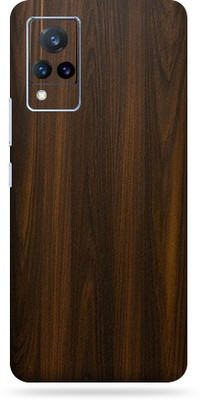 BugguSkin vivo V21 5G, Vivo V21 5G Mobile Skin(Ultra Super Mahogany wood Skin With High Mattte Finish.)