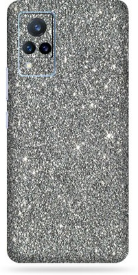 BUGGU Vivo V21 5g, vivo v21 5g, vivo v 21 Mobile Skin(Ultra Super Silver Glitter Skin With High Matte Finish., Mobile Skin (Back+Side+Camera))