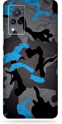 BUGGU Vivo V21 5g, vivo v21 5g, vivo v 21 Mobile Skin(Ultra Super Camouflage Blue Skin With High Matte Finish., Mobile Skin (Back+Side+Camera))