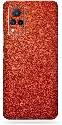 BUGGU Vivo V21 5g, vivo v21 5g, vivo v 21 Mobile Skin(Ultra Super Red Leather Skin With High Matte Finish., Mobile Skin (Back+Side+Camera))