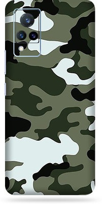 Jeeva Creation vivo v215g, Vivo V21, Vivo V21 5G Mobile Skin(Ultra Super Military Winter Camouflage Skin With High Matte Finish)