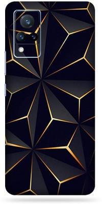 Jeeva Creation vivo v215g, Vivo V21, Vivo V21 5G Mobile Skin(Ultra Super Black Abstract shape Skin With High Matte Finish)