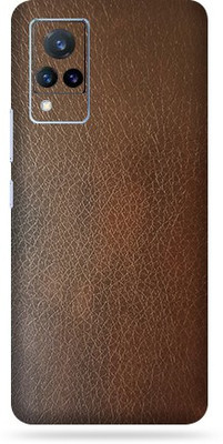 Jeeva Creation vivo v215g, Vivo V21, Vivo V21 5G Mobile Skin(Ultra Super Brown Leather Carbon Fiber Skin With High Matte Finish)