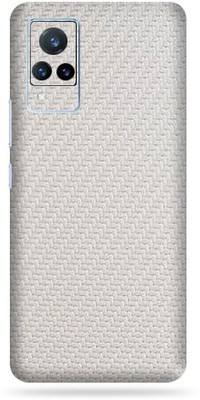 BUGGU Vivo V21 5g, vivo v21 5g, vivo v 21 Mobile Skin(Ultra Super White Carbon Fiber Skin With High Matte Finish., Mobile Skin (Back+Side+Camera))