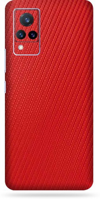 BugguSkin vivo V21 5G, Vivo V21 5G Mobile Skin(Ultra Super Red Carbon Fiber Skin With High Matte Finish.)
