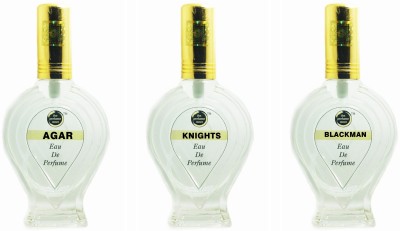The perfume Store AGAR KNIGHTS BLACKMAN Regular pack of 3 Eau de Parfum  -  180 ml(For Men & Women)