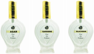 The perfume Store AGAR GARDENS BLACKMAN Regular pack of 3 Eau de Parfum  -  180 ml(For Men & Women)