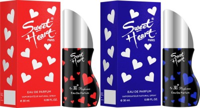 SWEET HEART Red and Blue Perfumes, 30ml each, PACK OF 2 Eau de Parfum  -  60 ml(For Men & Women)