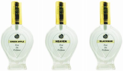 The perfume Store GREEN APPLE HEAVEN BLACKMAN Regular pack of 3 Eau de Parfum  -  180 ml(For Men & Women)