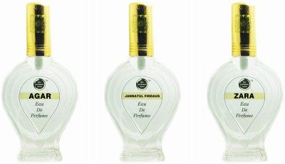 The perfume Store AGAR JANNATUL FIRDAUS ZARA Regular pack of 3 Eau de Parfum  -  180 ml(For Men & Women)