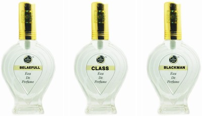 The perfume Store BELA E FULL CLASS BLACKMAN Regular pack of 3 Eau de Parfum  -  180 ml(For Men & Women)