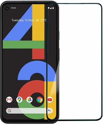 KrKis Edge To Edge Tempered Glass for Google pixel 4a(Pack of 1)