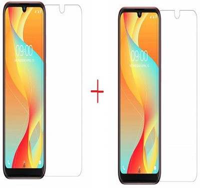 NIMMIKA ENTERPRISES Tempered Glass Guard for lava z4/z6 tempered glass(Pack of 2)