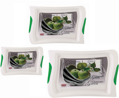 Sonal Venice Serving Tray - 3 Piece Combo Set : Big, Medium, Small - Coffee, Breakfast & Dinner Serving Printed Tray Tray Serving Set(Pack of 3)