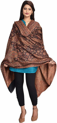 Kashmiri queen Viscose Floral Print Women Shawl(Multicolor)