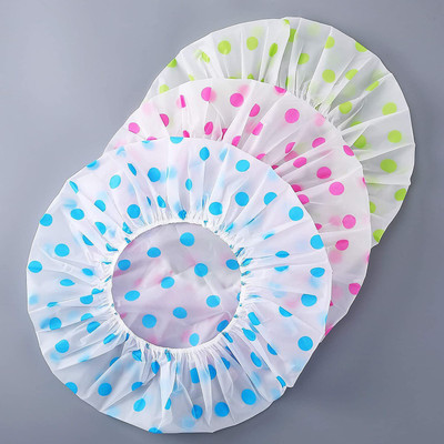 avnish High Quality Reusable & Waterproof Printed Bathroom Shower Cap With Elastic Band for Woman & Girl (pack of 3)