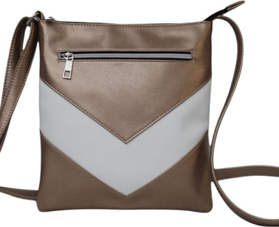 METRONAUT Brown Sling Bag Women’s PU Leather Single Compartment One Front Pocket Sling Bag 6 Liter