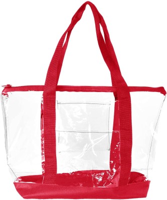 Sturdy International Red Hand-held Bag PVC Transparent Hand Bag 11