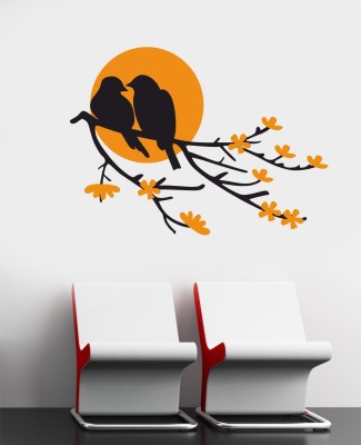 Saiii Designs 91 cm Birds And Tree Wall Sticker to add life to your Walls (91cm x 67cm) Self Adhesive Sticker(Pack of 1)