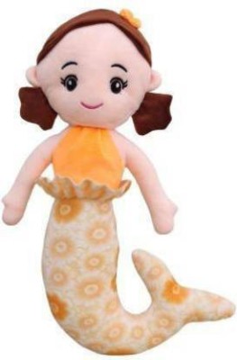 KRIDNAK Latest Super Soft Cute Mermaid Doll Soft Stuffed Plush Toy  - 35 cm(Yellow)