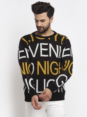 Club York Printed Round Neck Casual Men Multicolor Sweater