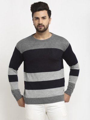 Club York Woven Round Neck Casual Men Multicolor Sweater