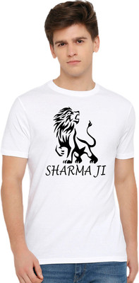 OJSR Typography Men Round Neck White T-Shirt