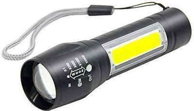 FLOSTRAIN Electric Pocket Torch Flashlights, Handheld Mini LED Flashlights Torch(Black, 9.3 cm, Rechargeable)