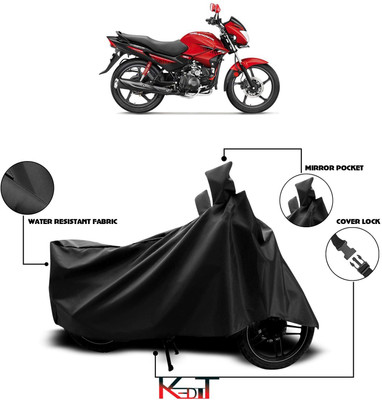 KEDIT Waterproof Two Wheeler Cover for Hero(Glamour Programmed FI, Black)