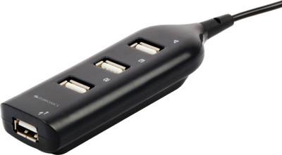 ZEBRONICS 4 Port ZEB-90HB USB Hub(Black)