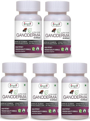 Vringra Ganoderma Capsules-Immunity Booster Capsules-Anti-Oxidant Powder (Pack of 5)(5 x 60 Capsules)