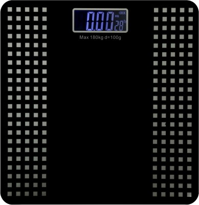 Qozent Digital Weighing Scale- Digital Personal Body Weight Machine 180Kg Capacity Glass P/57/UQ Personal Weighing Scale(Black)