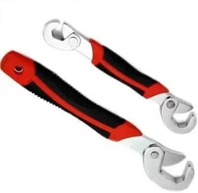 SEASPIRIT 2Pcs Multi-Function Universal Quick Snap N Grip Adjustable Set (Red & Black) 2 Pc Double Sided Adjustable Wrench Set / Snap N Grip Double Sided Speed Wrench Double Sided Speed Wrench Double Sided Speed Wrench(Pack of 2)